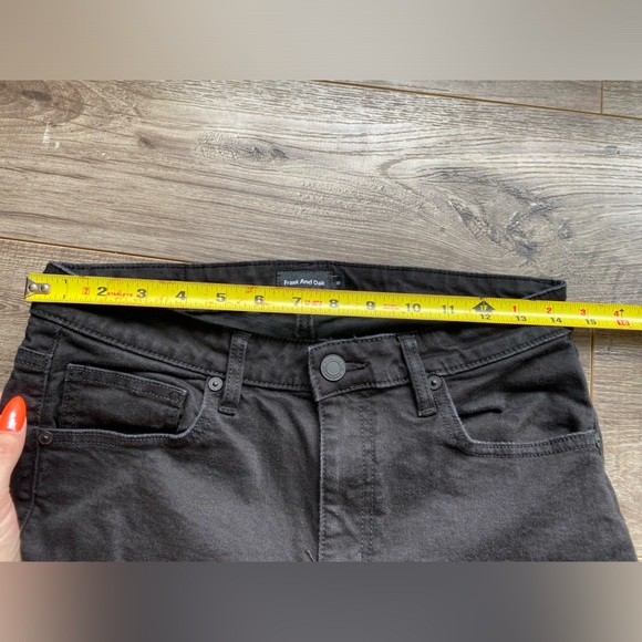 Frank & Oak Debbie skinny jeans black wash high rise 99% cotton - Picture 14 of 16